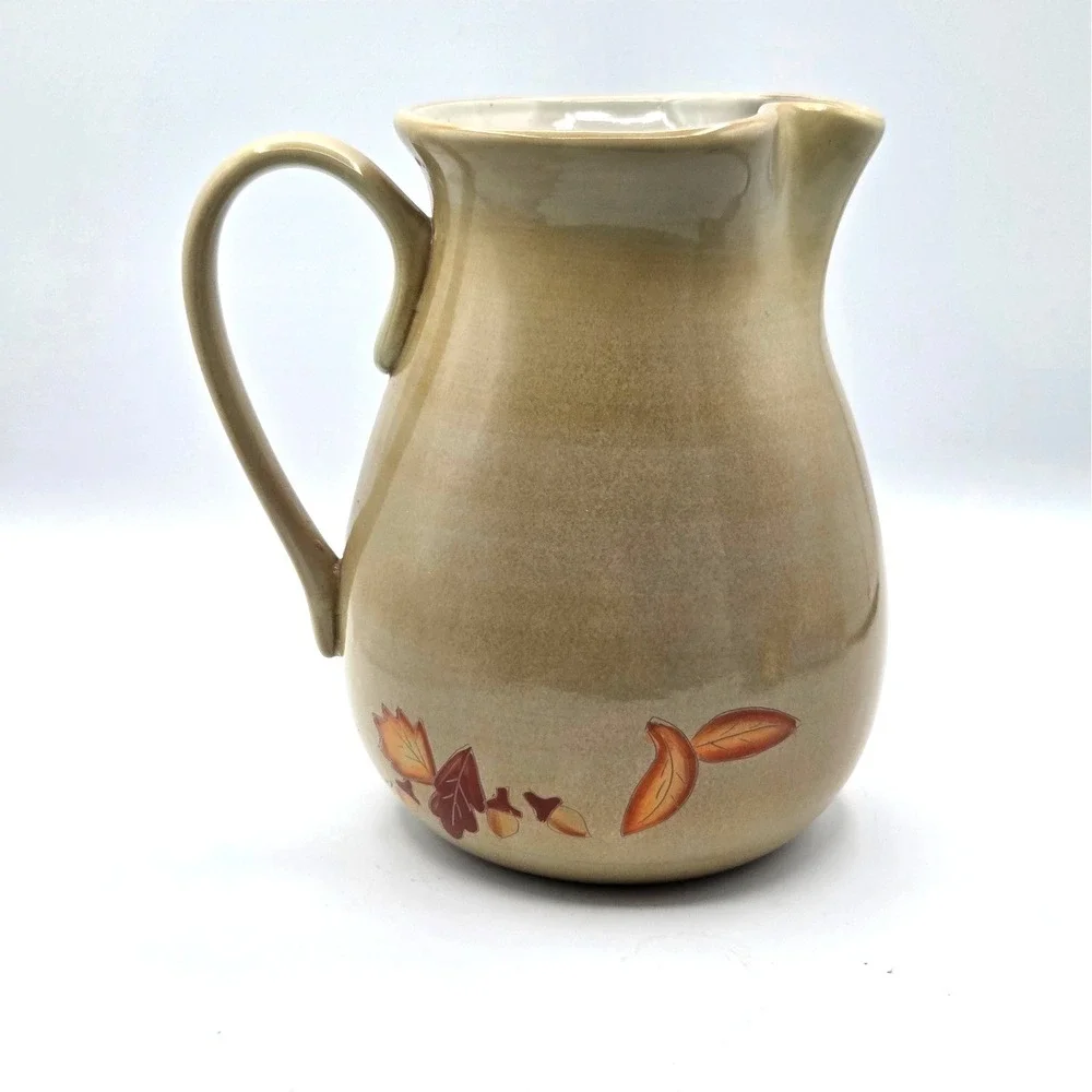 HARVEST 2004 CLAY PITCHER-THANKSGIVING FALL AUTUMN PUMPKIN POTTERY HOME DECOR‎